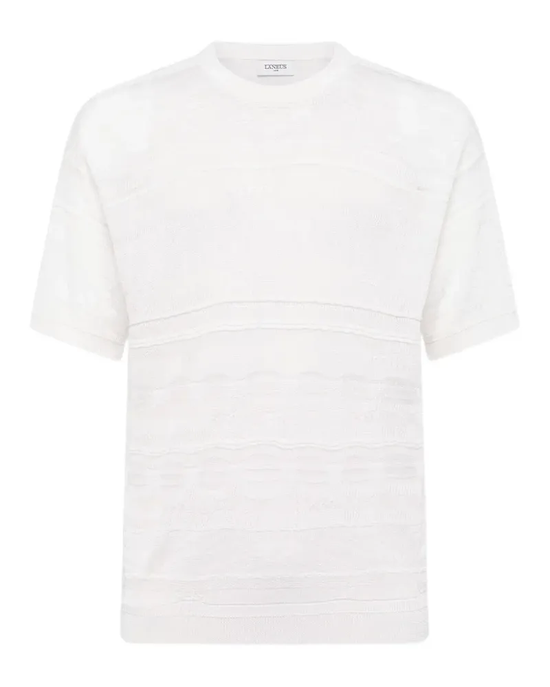 Laneus Gestricktes T-Shirt - Weiß Weiß