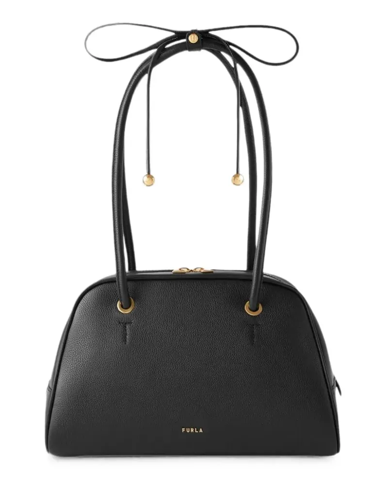 Furla Dome Tote Bag mit Schleifendetail - Schwarz Schwarz