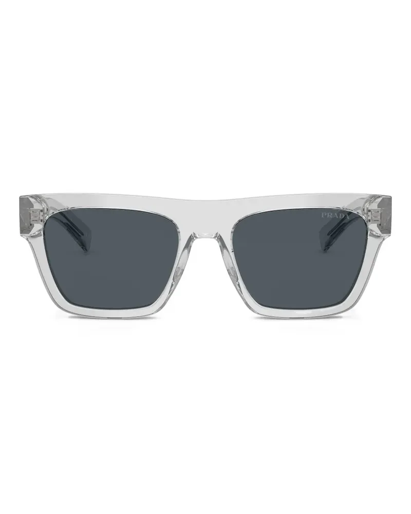 Prada Sonnenbrille mit eckigem Gestell - Grau Grau
