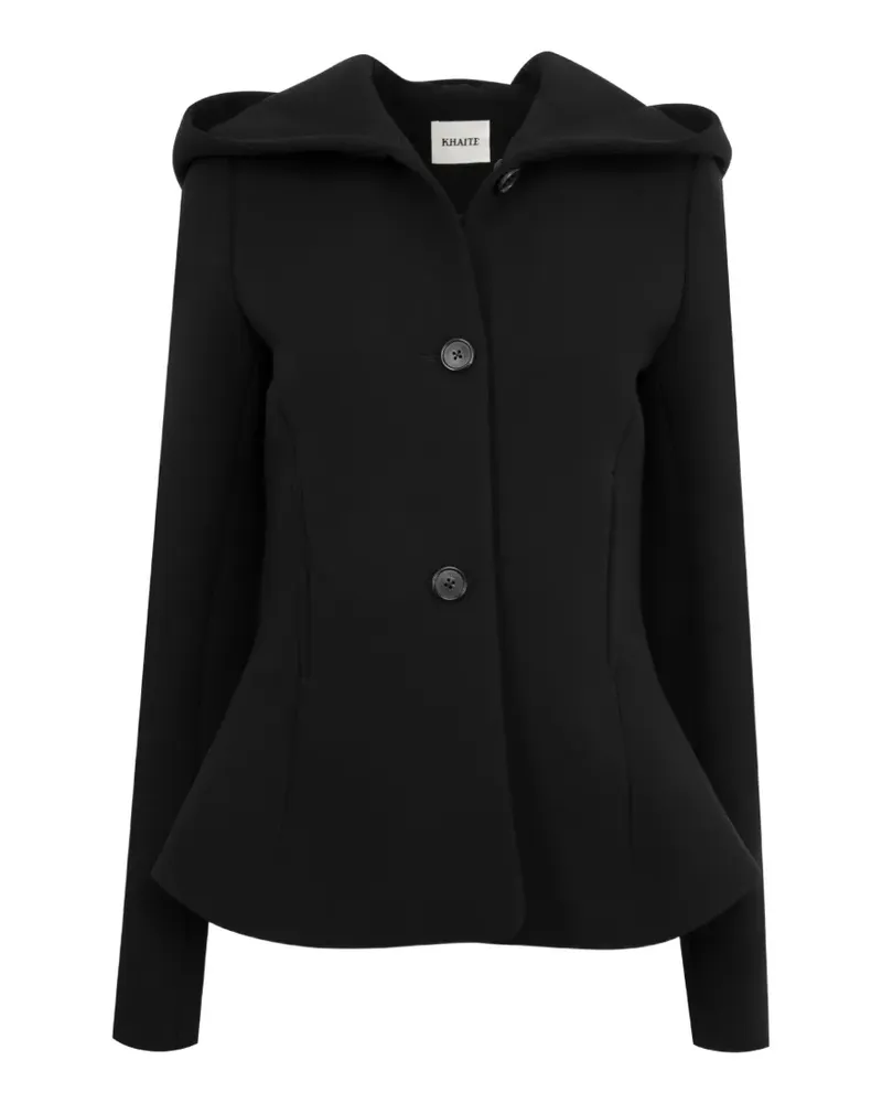 KHAITE hooded buttoned jacket - Schwarz Schwarz