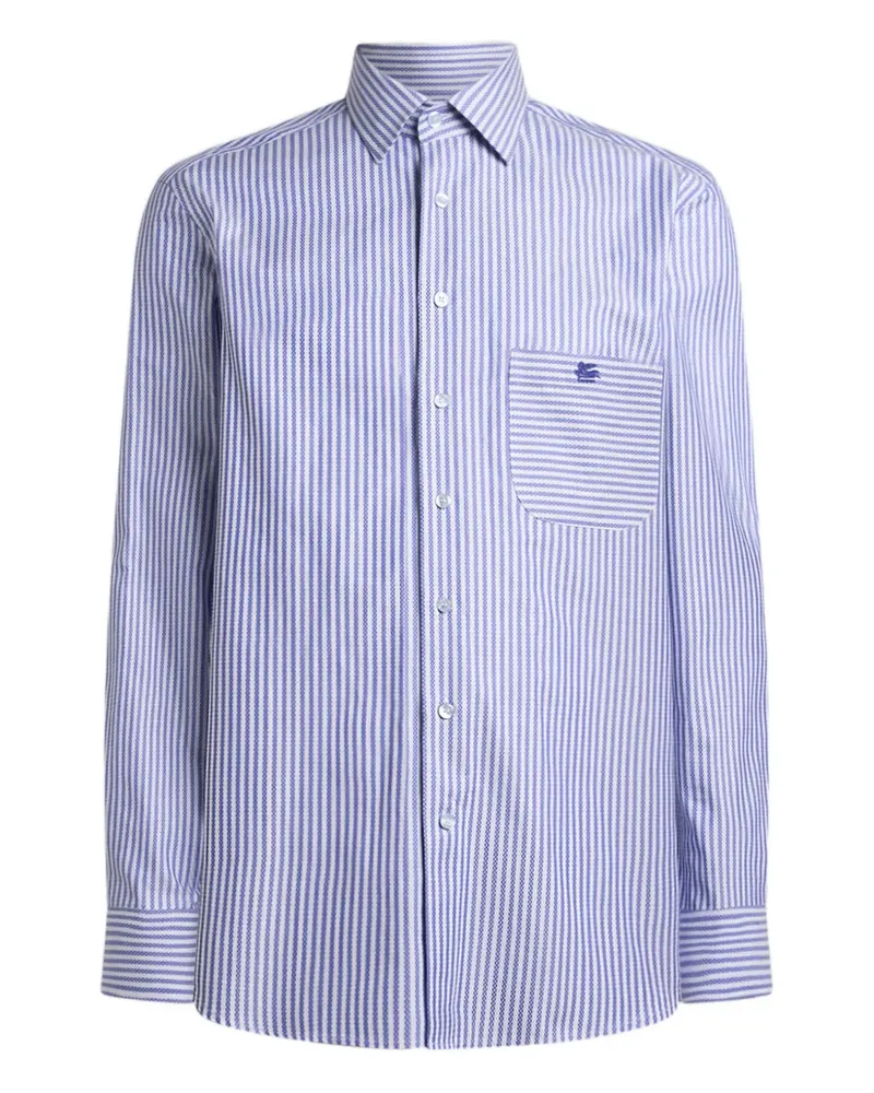 Etro Gestreiftes Hemd - Blau Blau