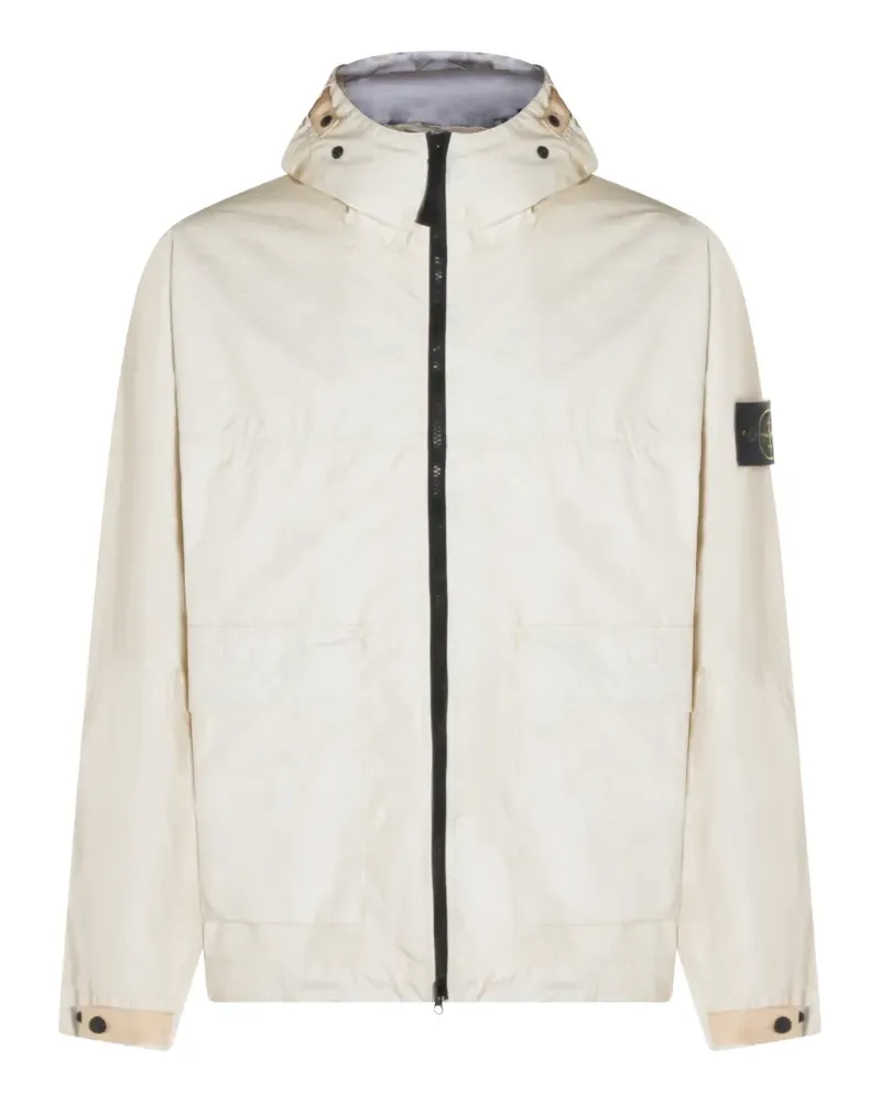 Stone Island badge-detail jacket - Nude Nude