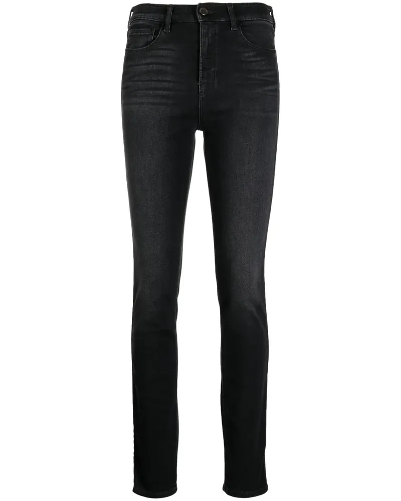 Emporio Armani Skinny-Jeans mit Logo-Stickerei - Schwarz Schwarz