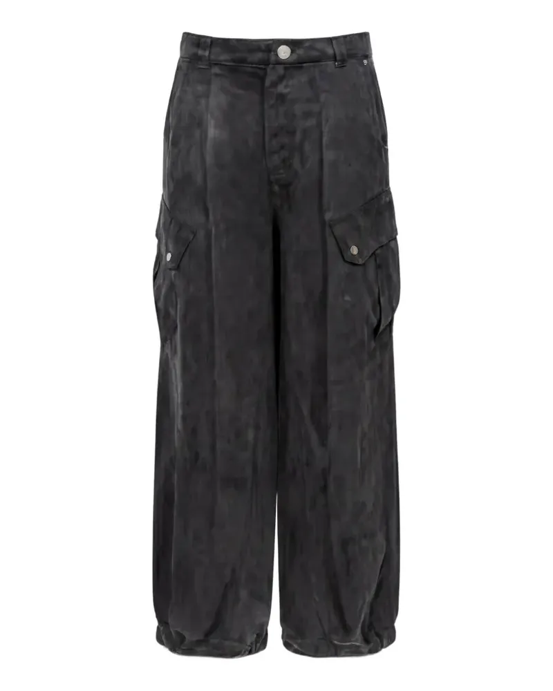 Pinko Cargohose mit ausgewaschenem Effekt - Schwarz Schwarz