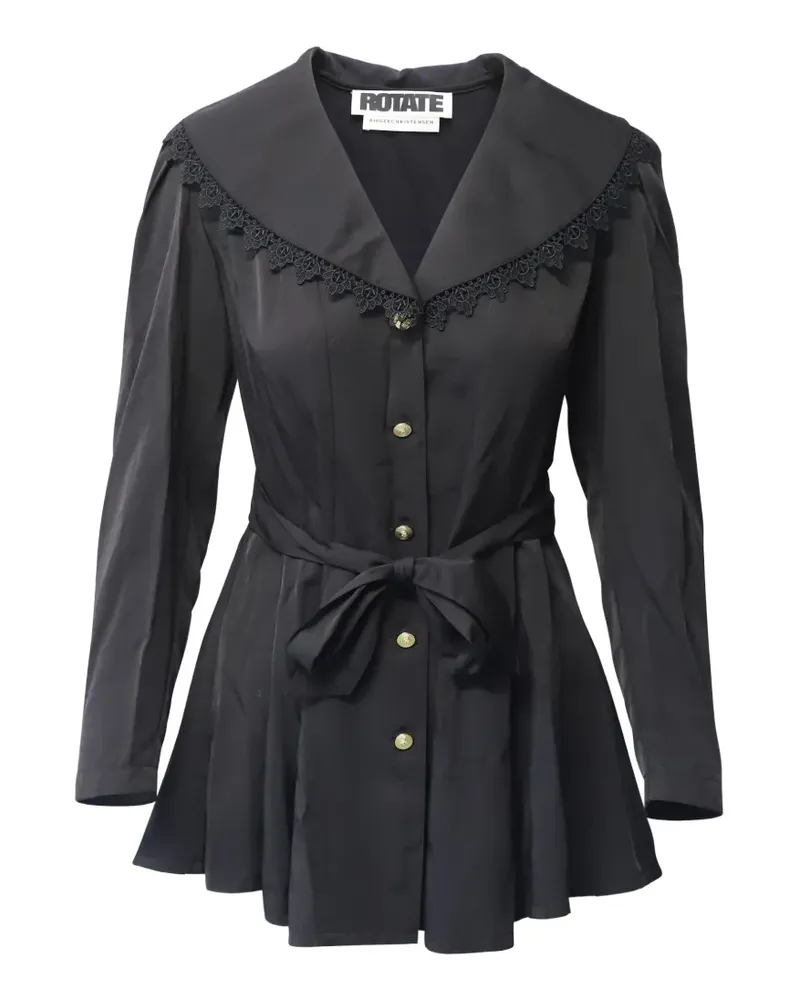 ROTATE Birger Christensen padded-shoulder mini dress - Schwarz Schwarz