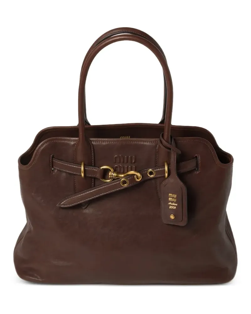 Miu Miu Aventure Tote Bag - Braun Braun