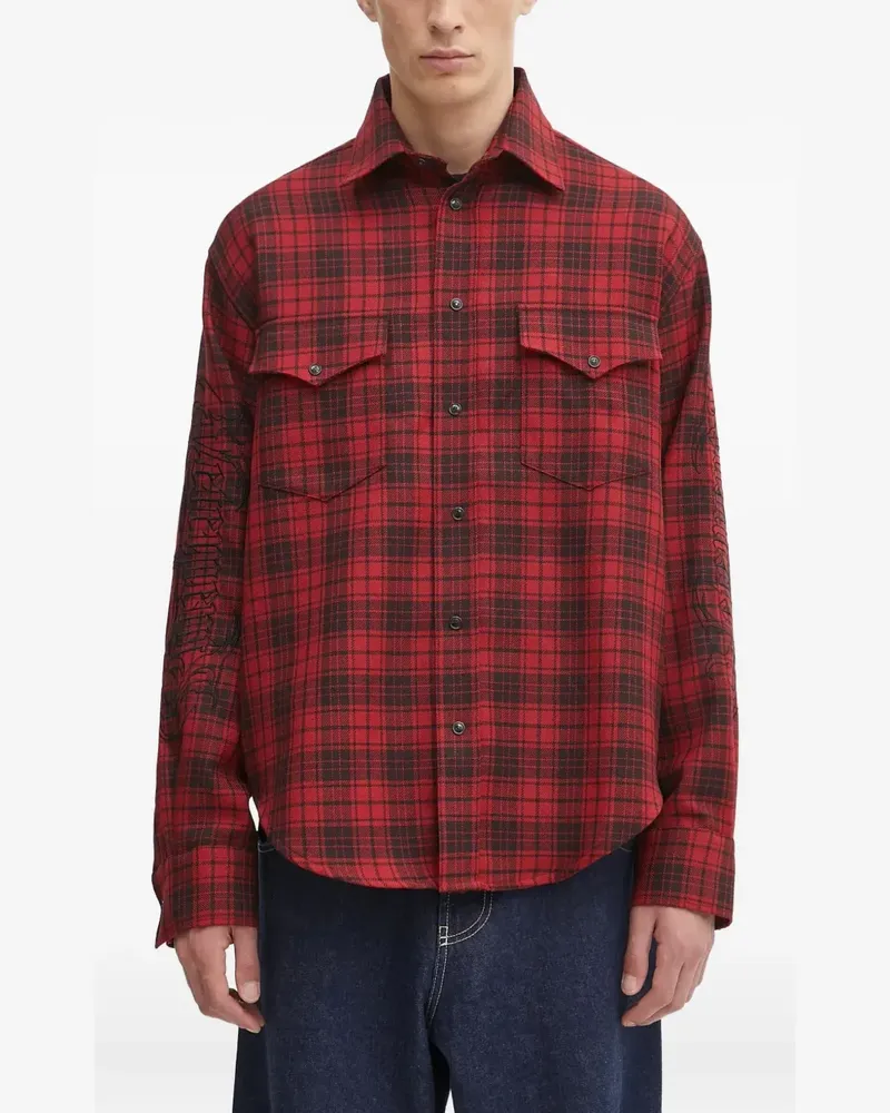 VETEMENTS Kariertes Hemd - Rot Rot