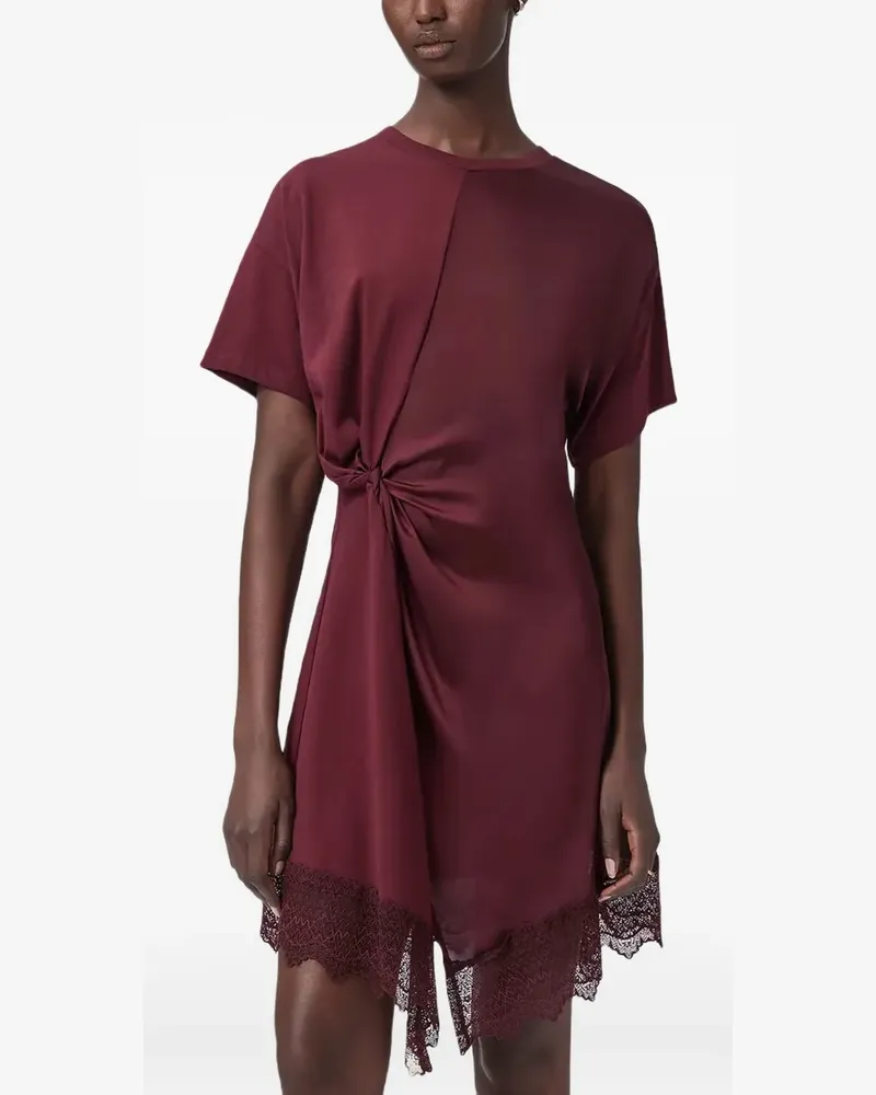 AllSaints Lana knot-detail mini dress - Rot Rot