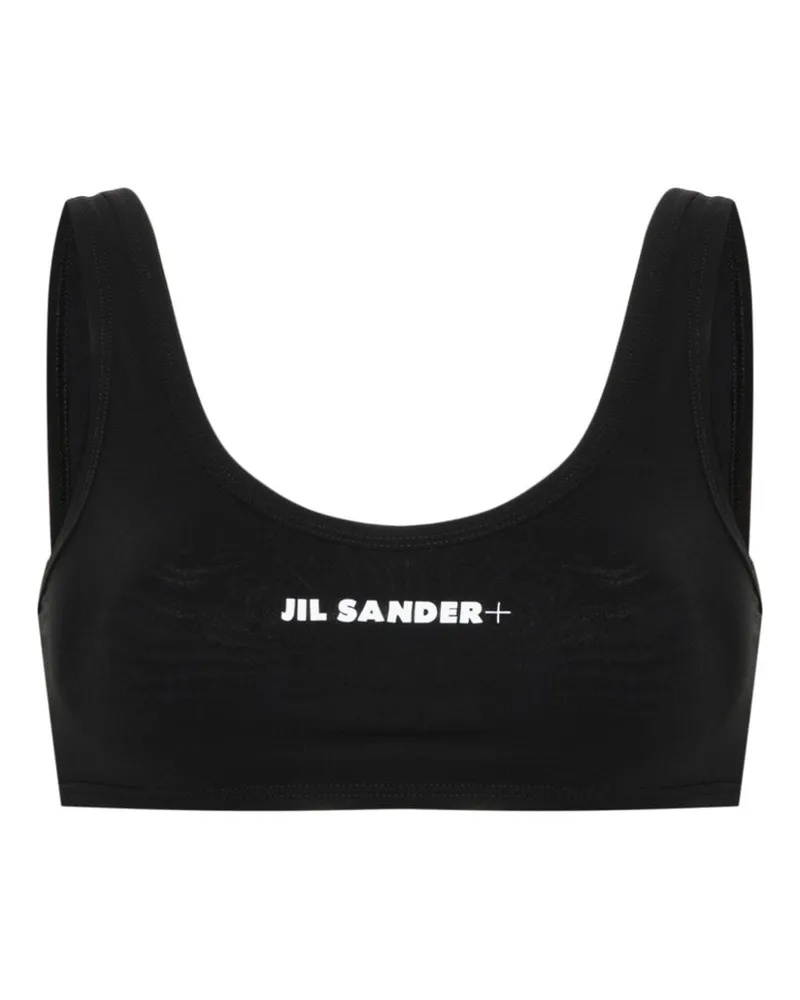 Jil Sander Bikinioberteil mit Logo-Print - Schwarz Schwarz