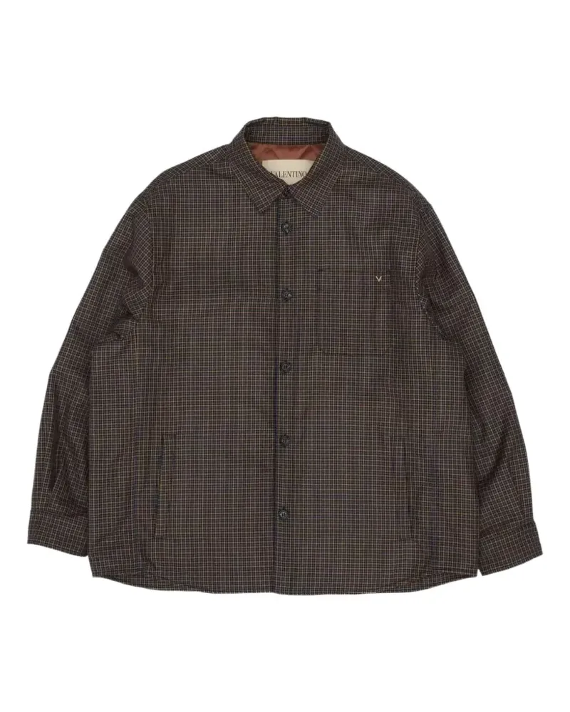 Valentino Garavani check virgin wool jacket - Braun Braun
