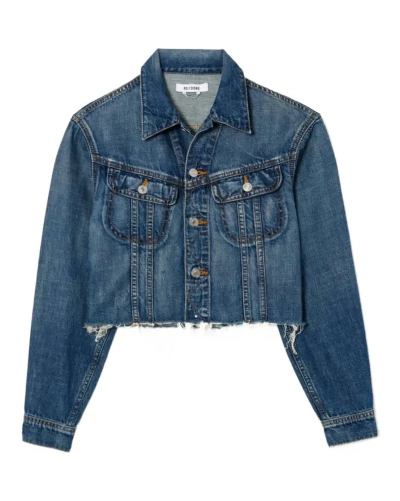RE/DONE Californian raw-cut denim jacket - Blau Blau