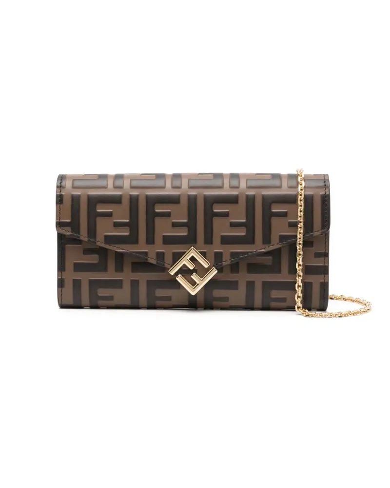 Fendi FF Diamonds Umhängetasche - Braun Braun