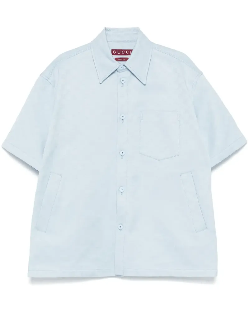 Gucci Hemd mit GG - Blau Blau