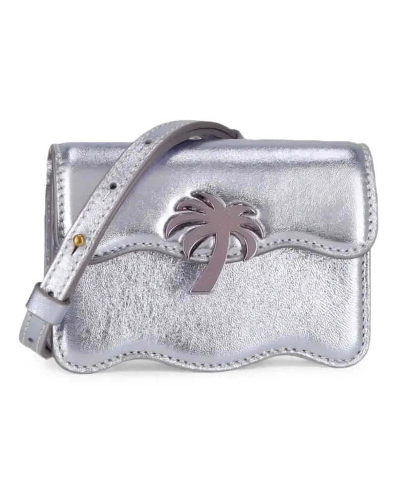 Palm Angels Palm metallic-leather crossbody bag - Silber Silber