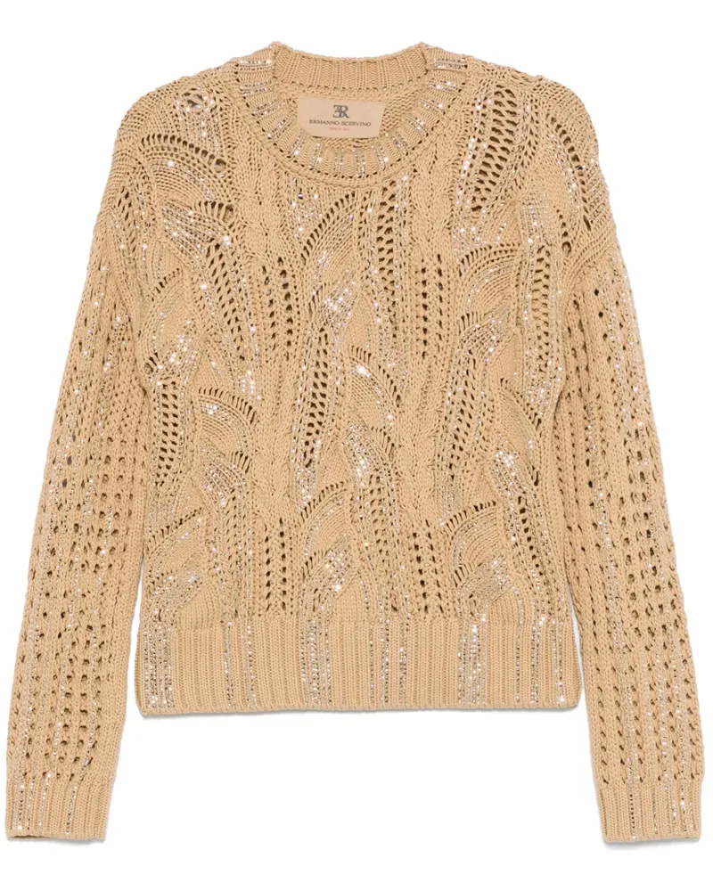 Ermanno Scervino Pullover mit Kristallen - Braun Braun