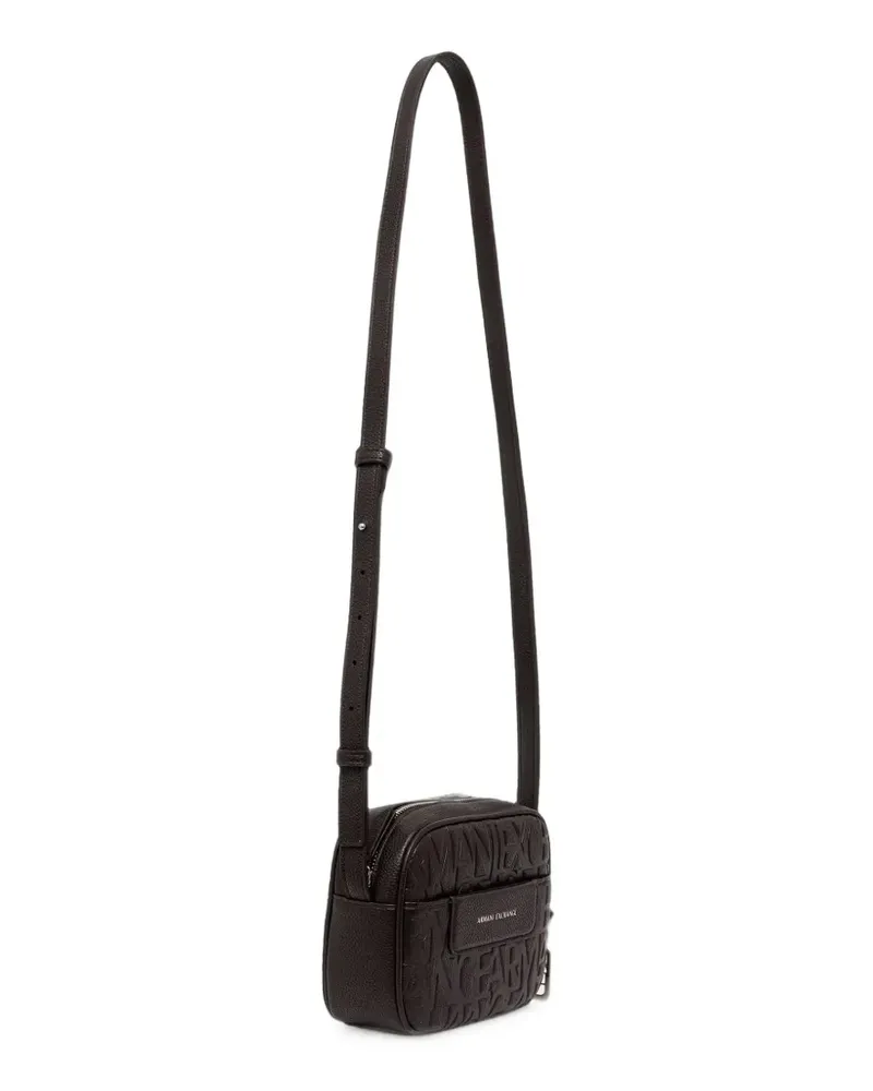 Armani Exchange logo-embossed leather cross body bag - Braun Braun