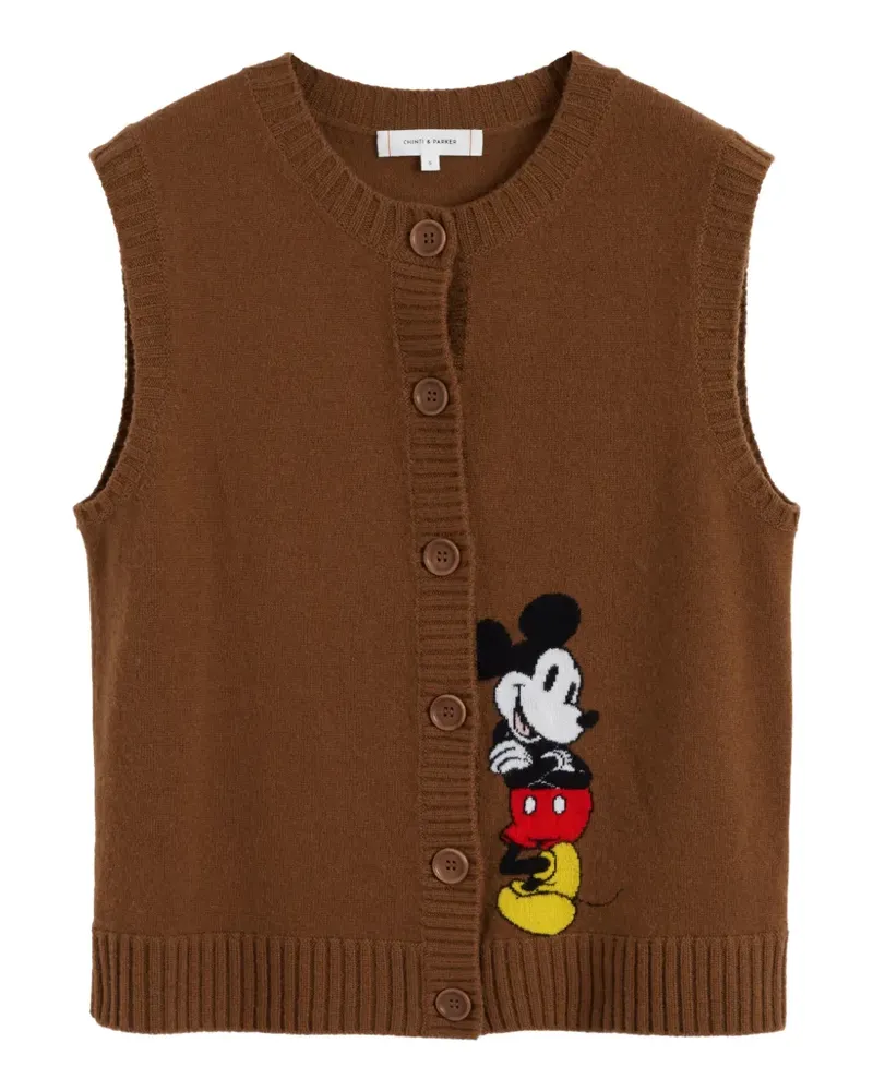 Chinti & Parker Mickey Cardigan mit Intarsien-Strick - Braun Braun