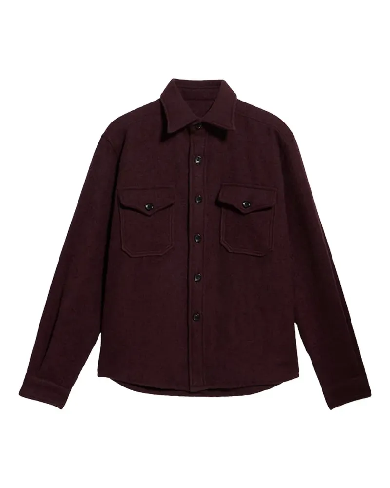 Fortela brushed pocket overshirt - Violett Violett