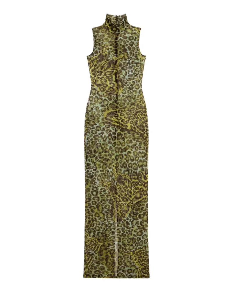Blumarine Maxikleid mit Animal-Print - Grün Grün