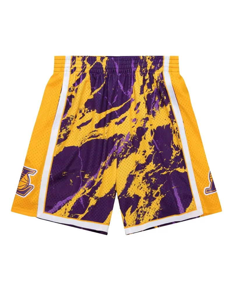 Mitchell & Ness NBA LA Lakers 2009 Team Marble Swingman Shorts - Violett Violett
