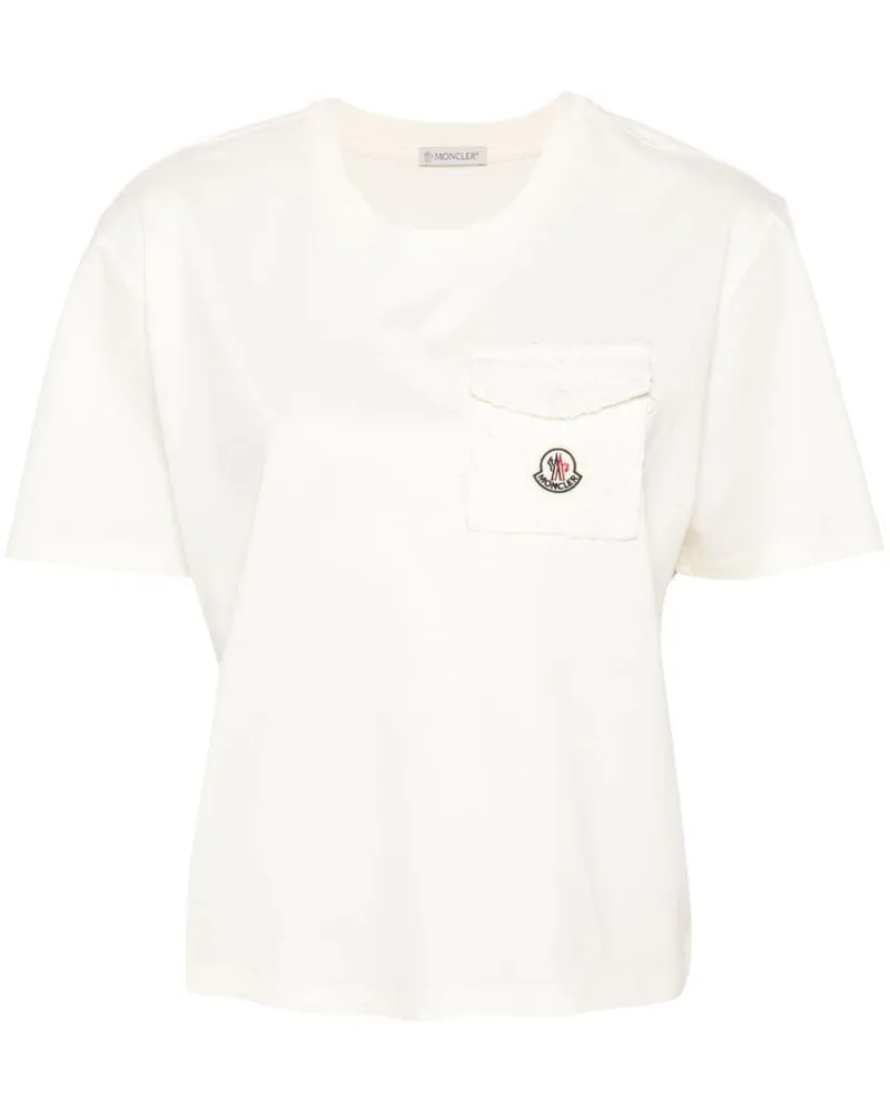 Moncler T-Shirt mit Taschendetail - Nude Nude