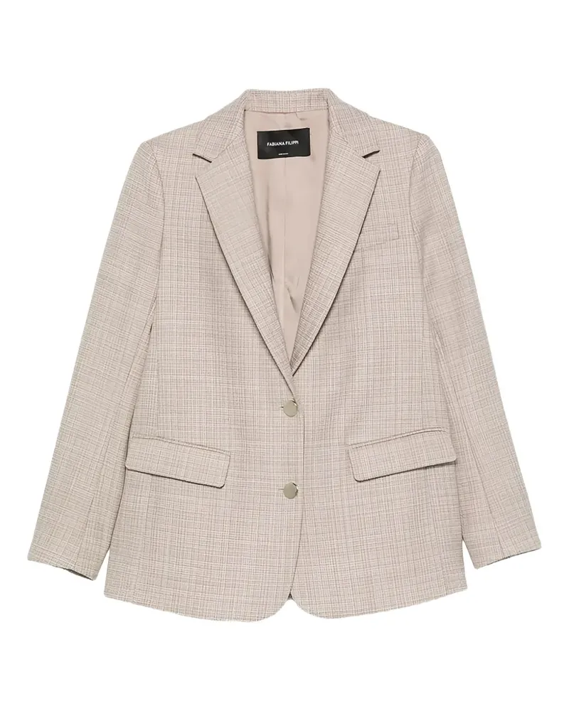 Fabiana Filippi check-pattern blazer - Nude Nude