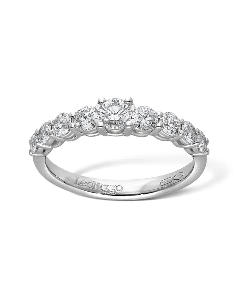 LEO PIZZO 18kt Anniversary Weißgoldring mit Diamanten - Silber Silber