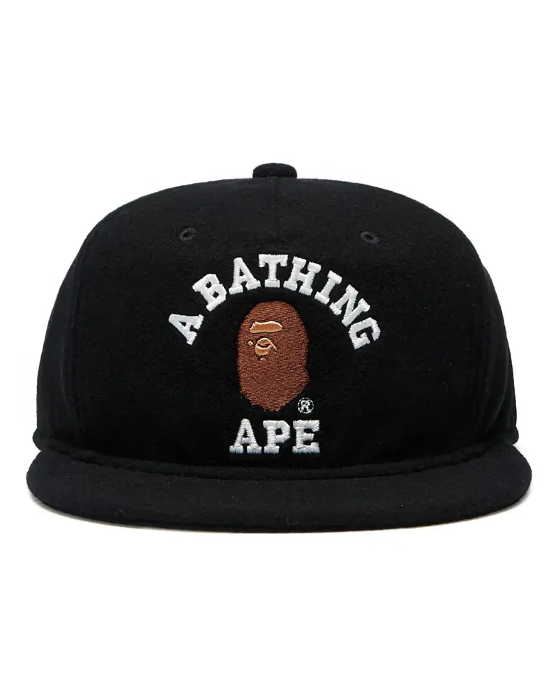 BAPE College Baseballkappe mit Logo-Detail - Schwarz Schwarz