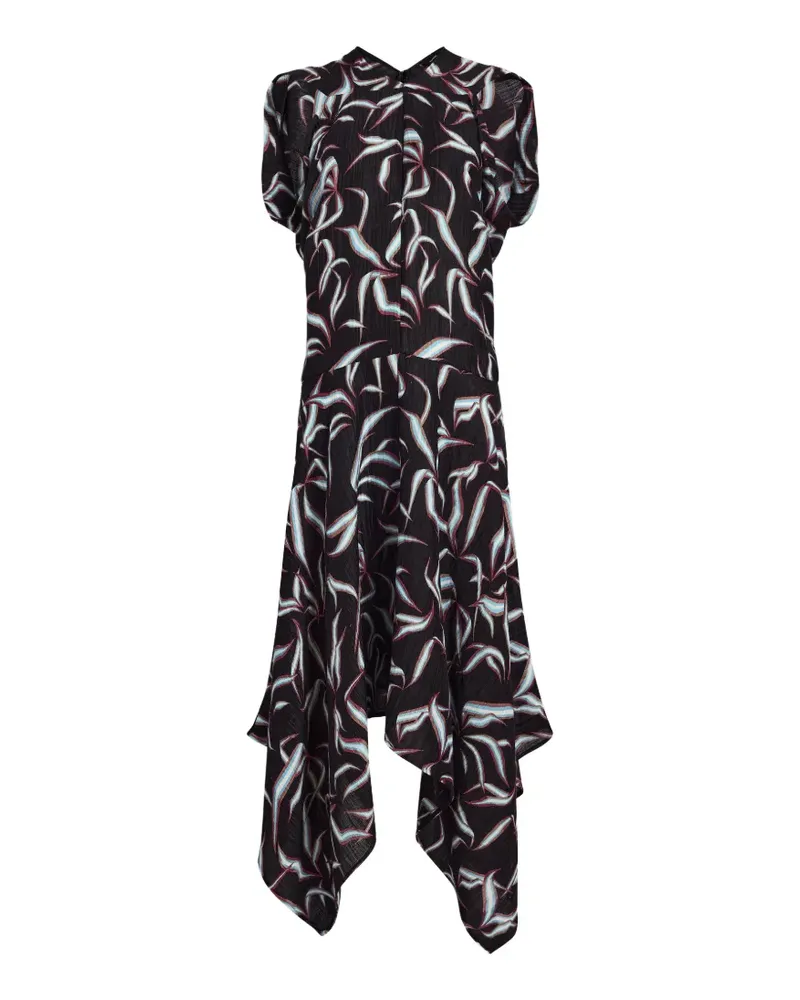 Proenza Schouler Sybella asymmetric midi dress - Schwarz Schwarz
