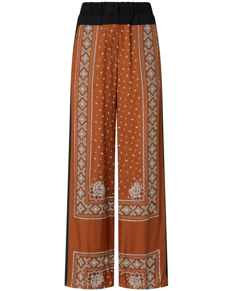 Pinko Hose mit Bandana-Print - Braun Braun