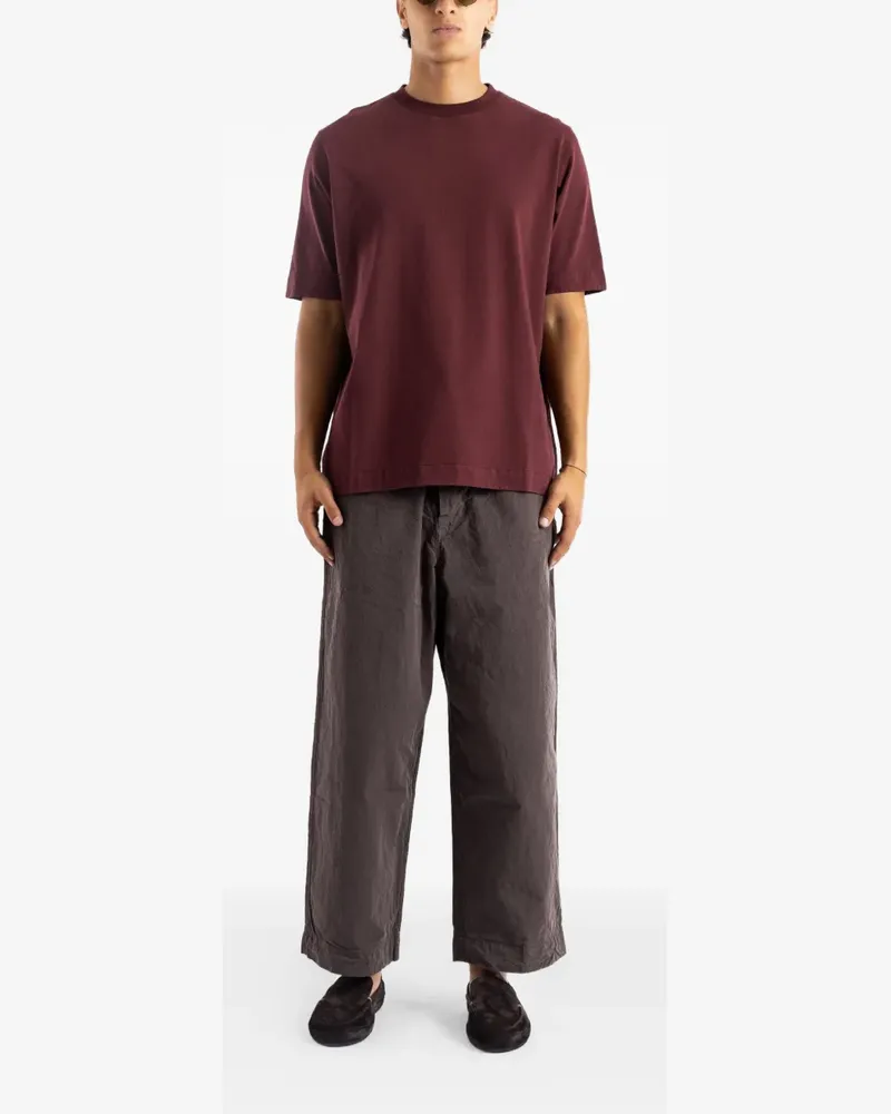 Casey Casey Felix jersey-texture T-shirt - Rot Rot