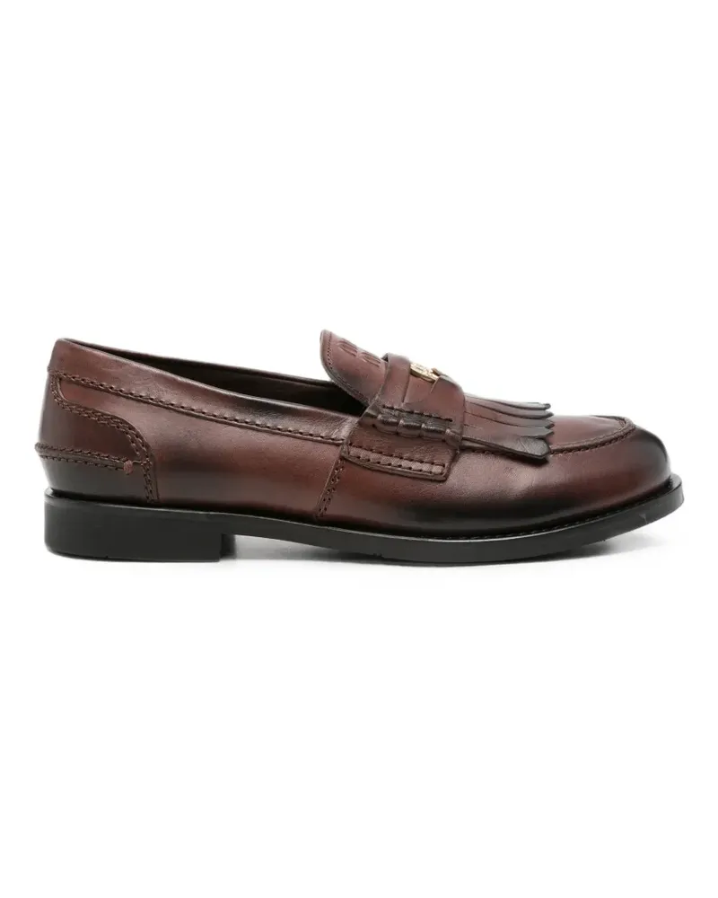 Miu Miu Loafer mit Fransen - Braun Braun