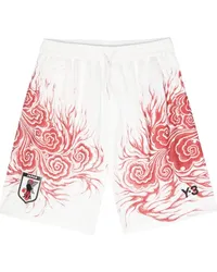 Y-3 JFA Shorts mit Grafik Weiß