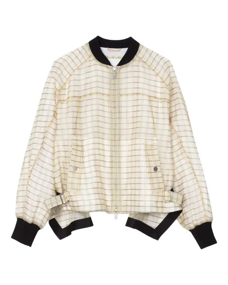 3.1 phillip lim Karierte Bomberjacke - Nude Nude