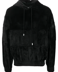 GCDS Hoodie mit Logo-Patch Schwarz