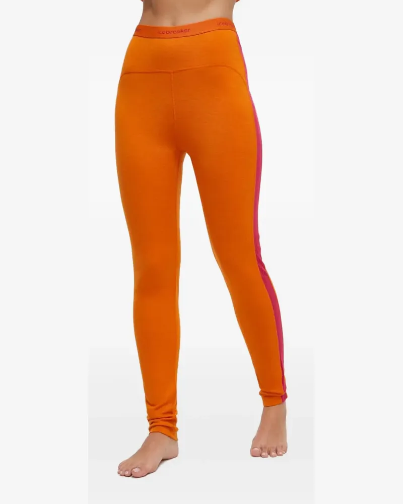 Icebreaker 200 Oasis Leggings mit Seitenstreifen - Orange Orange