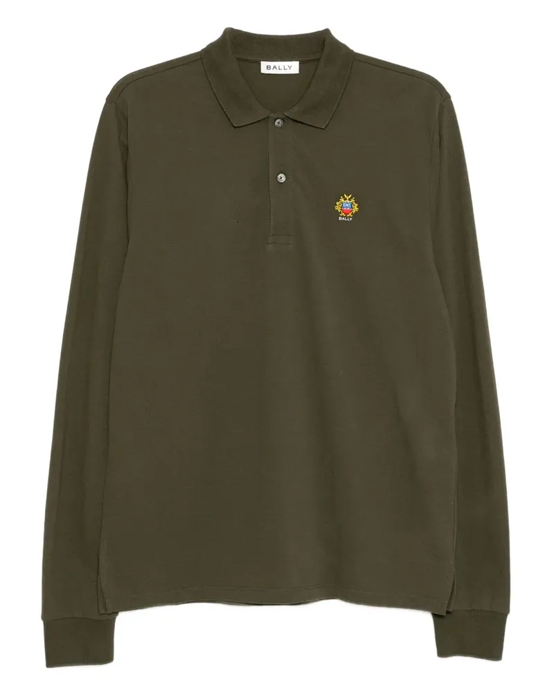 Bally Poloshirt mit Logo-Stickerei - Grün Grün