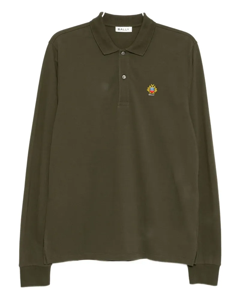 Bally Poloshirt mit Logo-Stickerei - Grün Grün