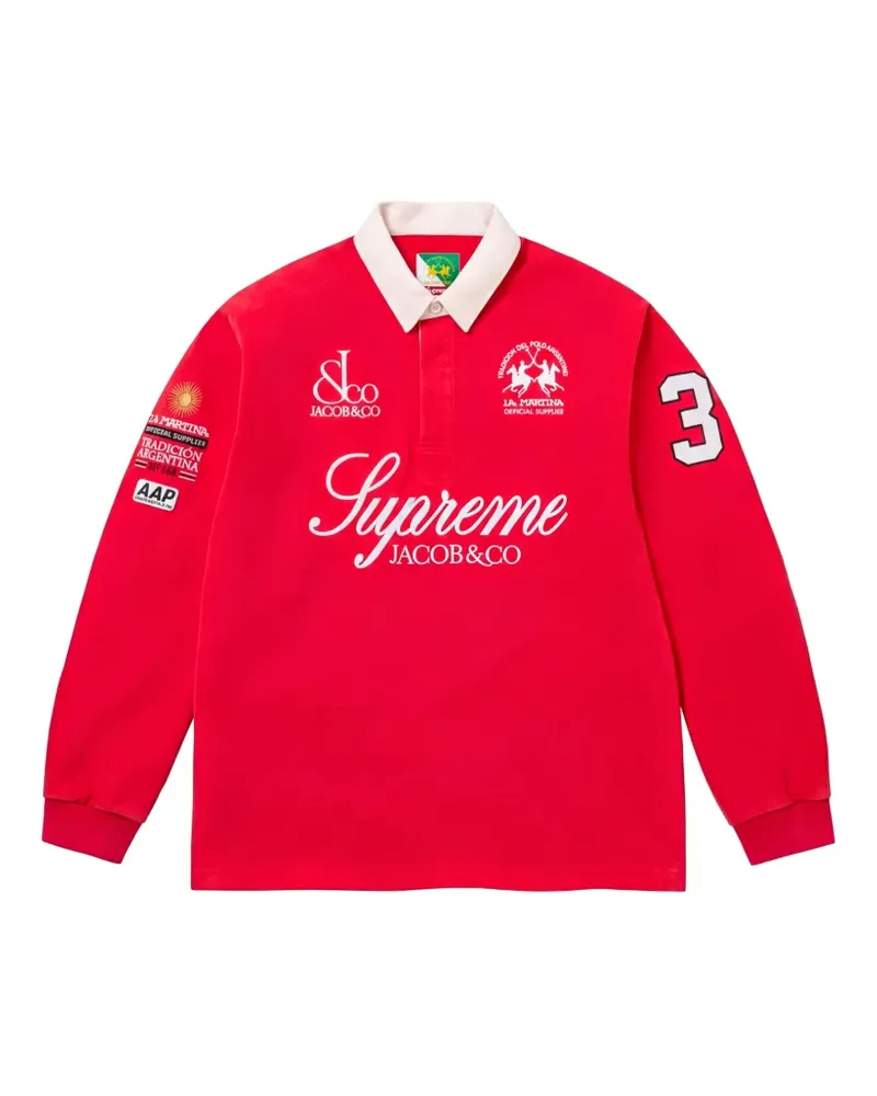 Supreme Being x La Martina x Jacob & Co logo polo shirt - Rot Rot