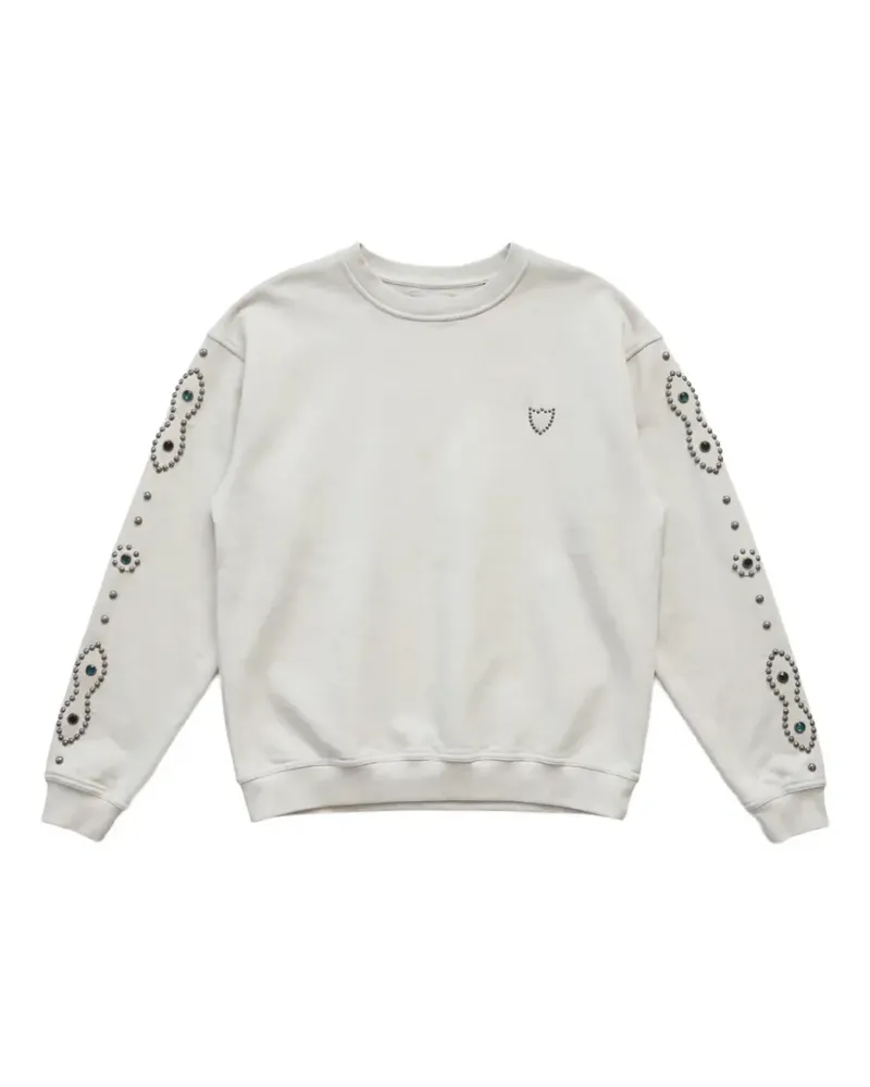 HTC Hollywood Trading Company stud-embellished sweatshirt - Weiß Weiß