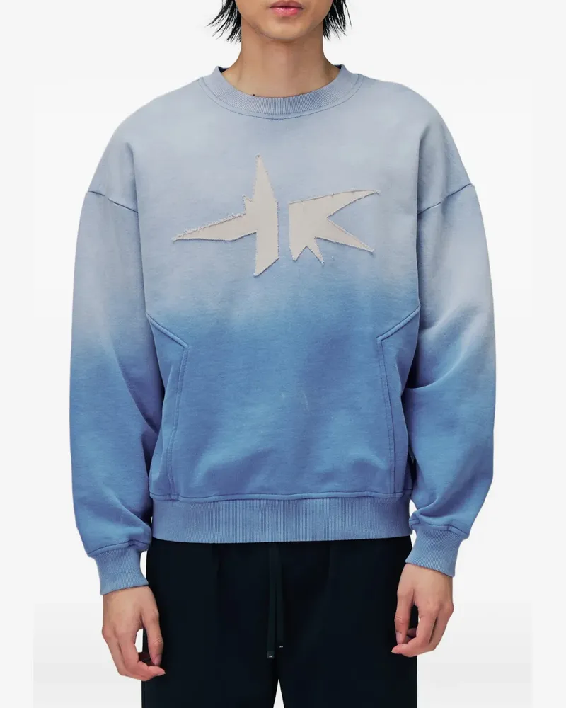 OFF DUTY logo appliqué gradient sweater - Blau Blau