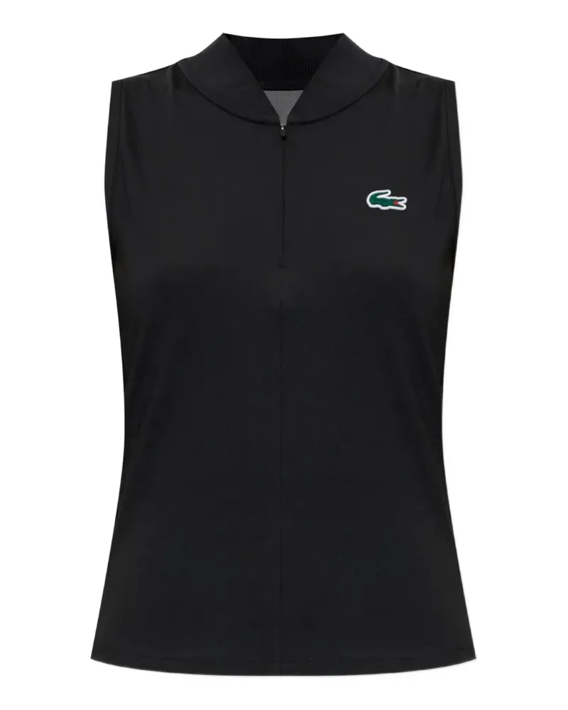 Lacoste Ärmelloses Sportoberteil mit Reißverschluss - Schwarz Schwarz