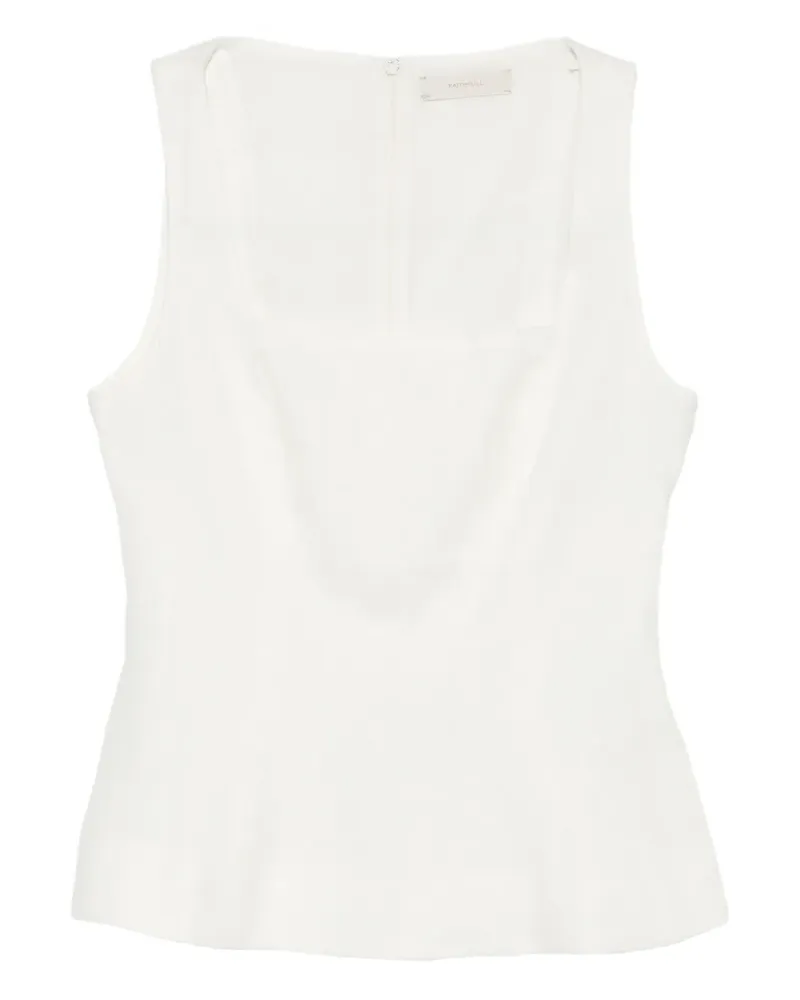 Faithfull The Brand Mina Oberteil mit eckigem Ausschnitt - Weiß Weiß