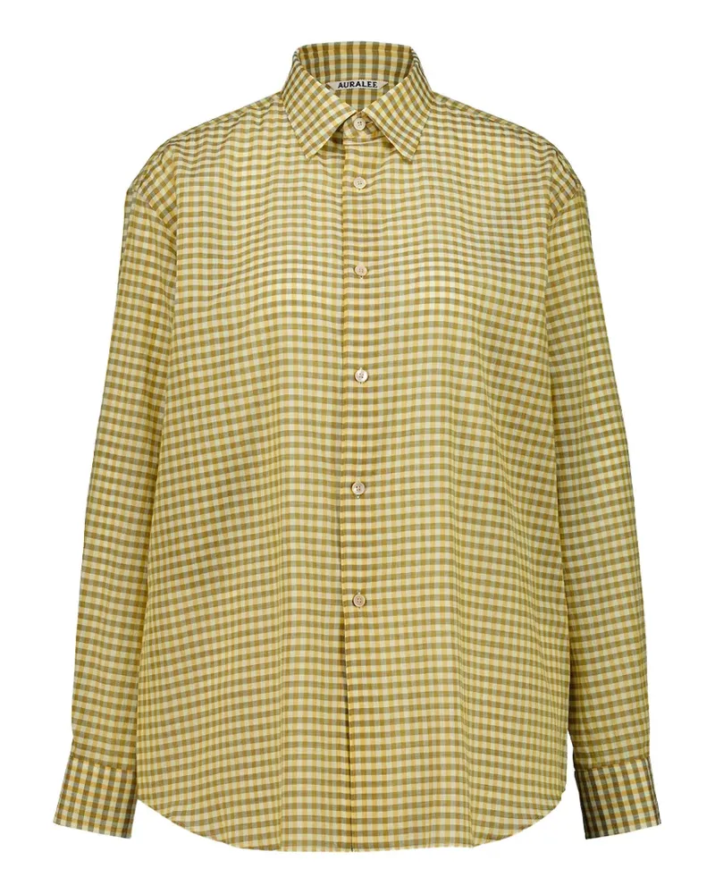 AURALEE checked cotton shirt - Gelb Gelb