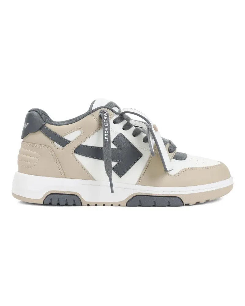 OFF-WHITE leather sneakers - Nude Nude
