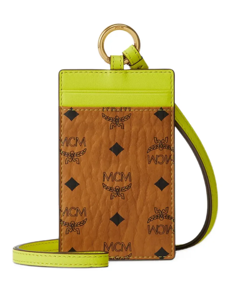 MCM Visetos lanyard card holder - Braun Braun