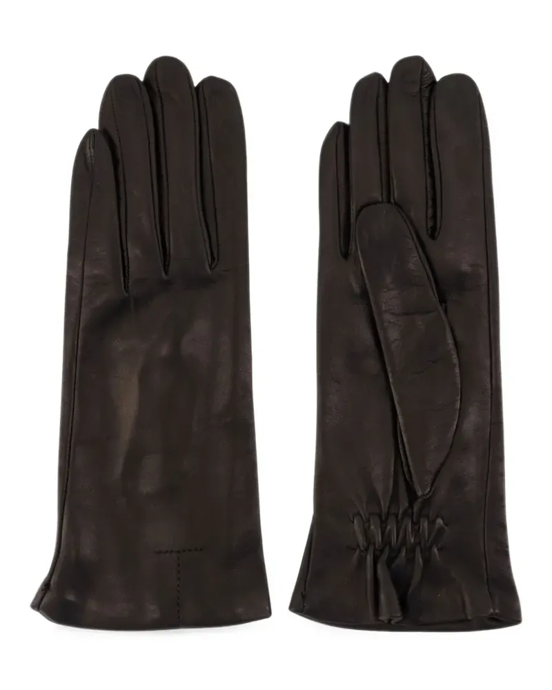 Totême calfskin leather gloves - Schwarz Schwarz