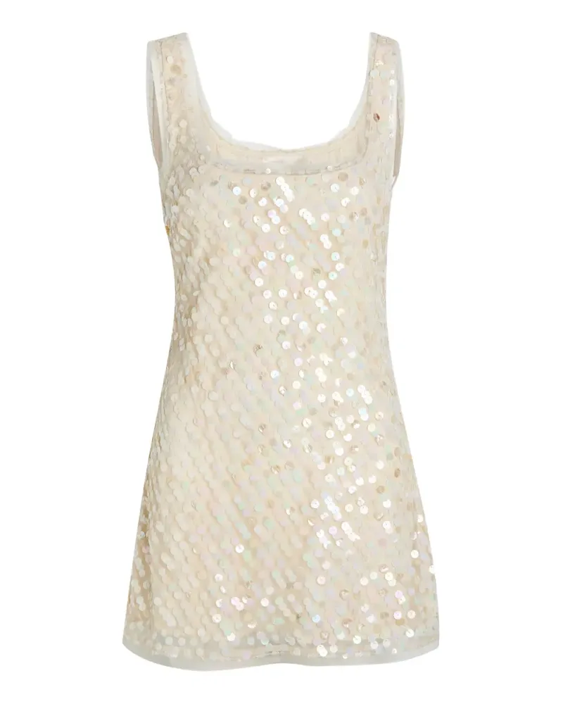 LoveShackFancy Calise Minikleid mit Pailletten - Nude Nude