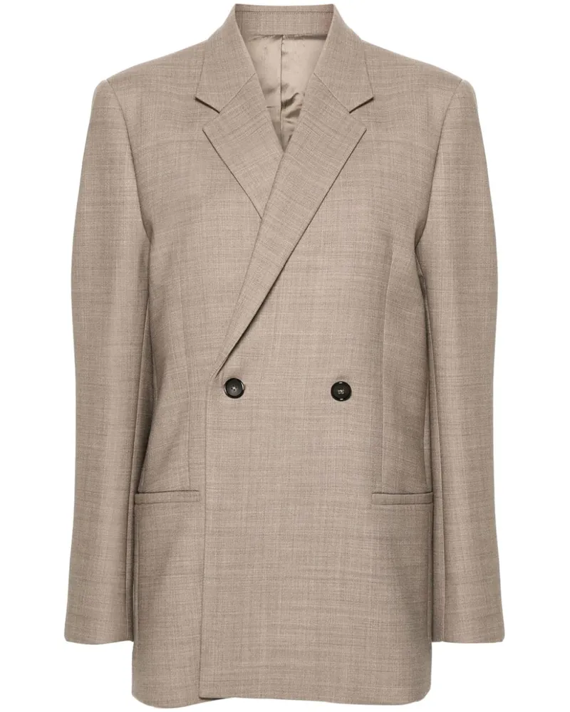 Totême Doppelreihiger Blazer - Nude Nude