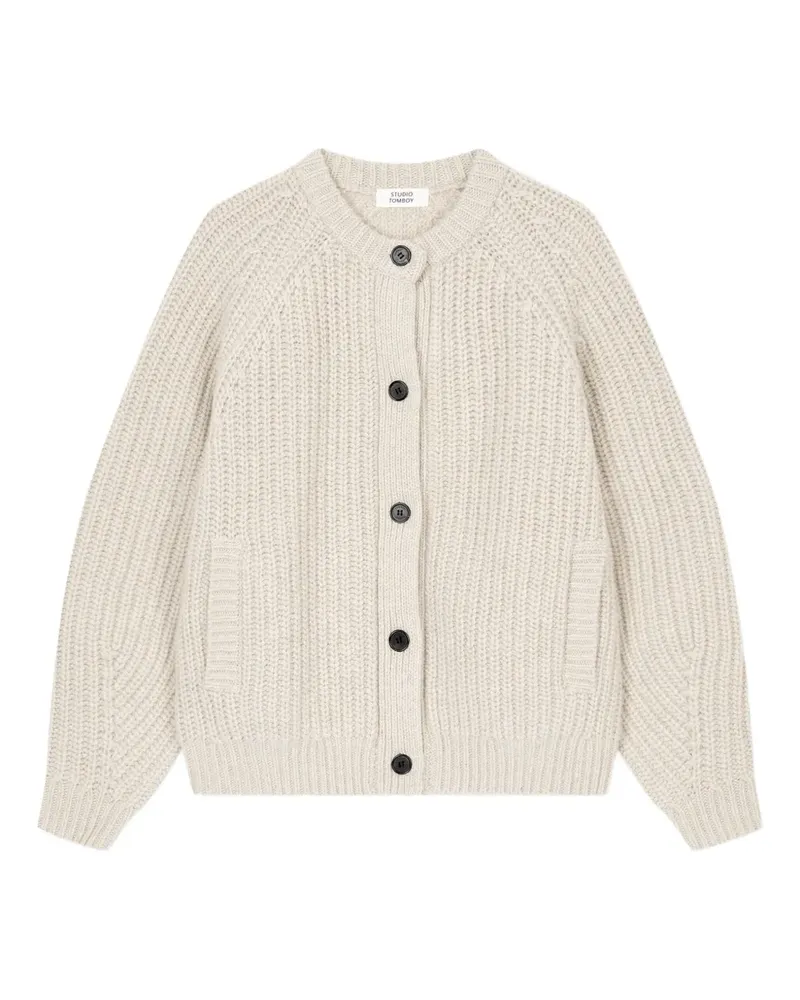 STUDIO TOMBOY button wool cardigan - Nude Nude